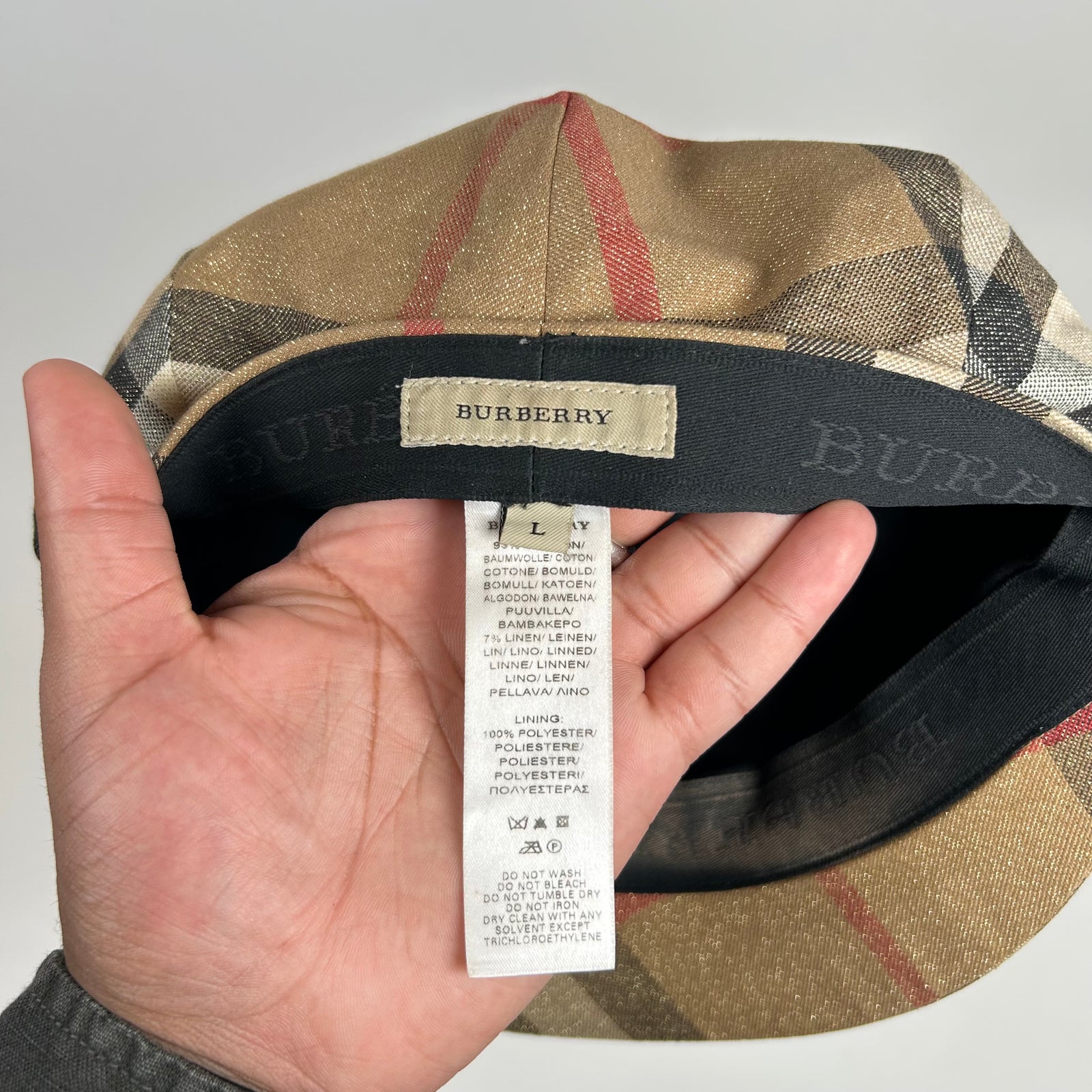 Burberry Vintage Tan Newsboy Hat