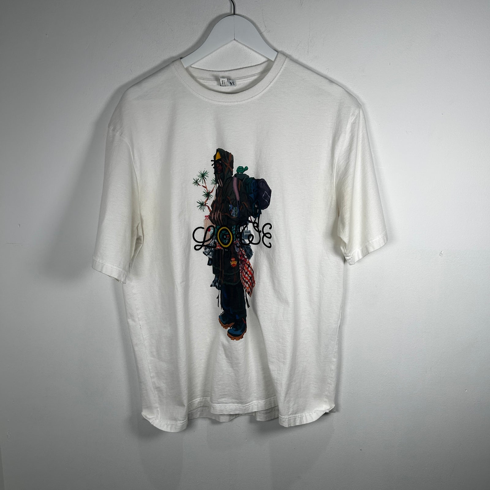 Loewe White Explorer Logo Graphic T-Shirt Size S