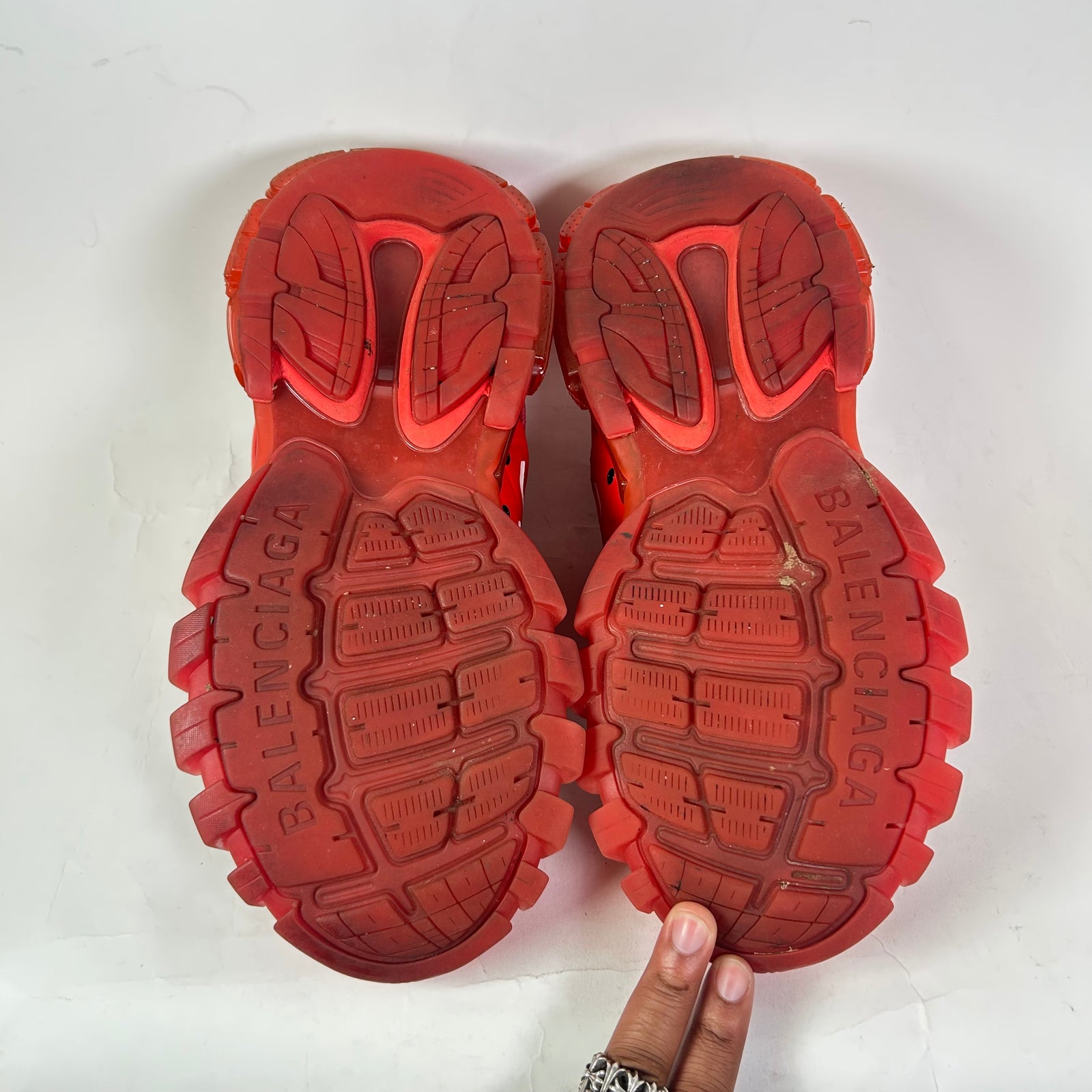 Balenciaga Red/Black Track Sneakers
