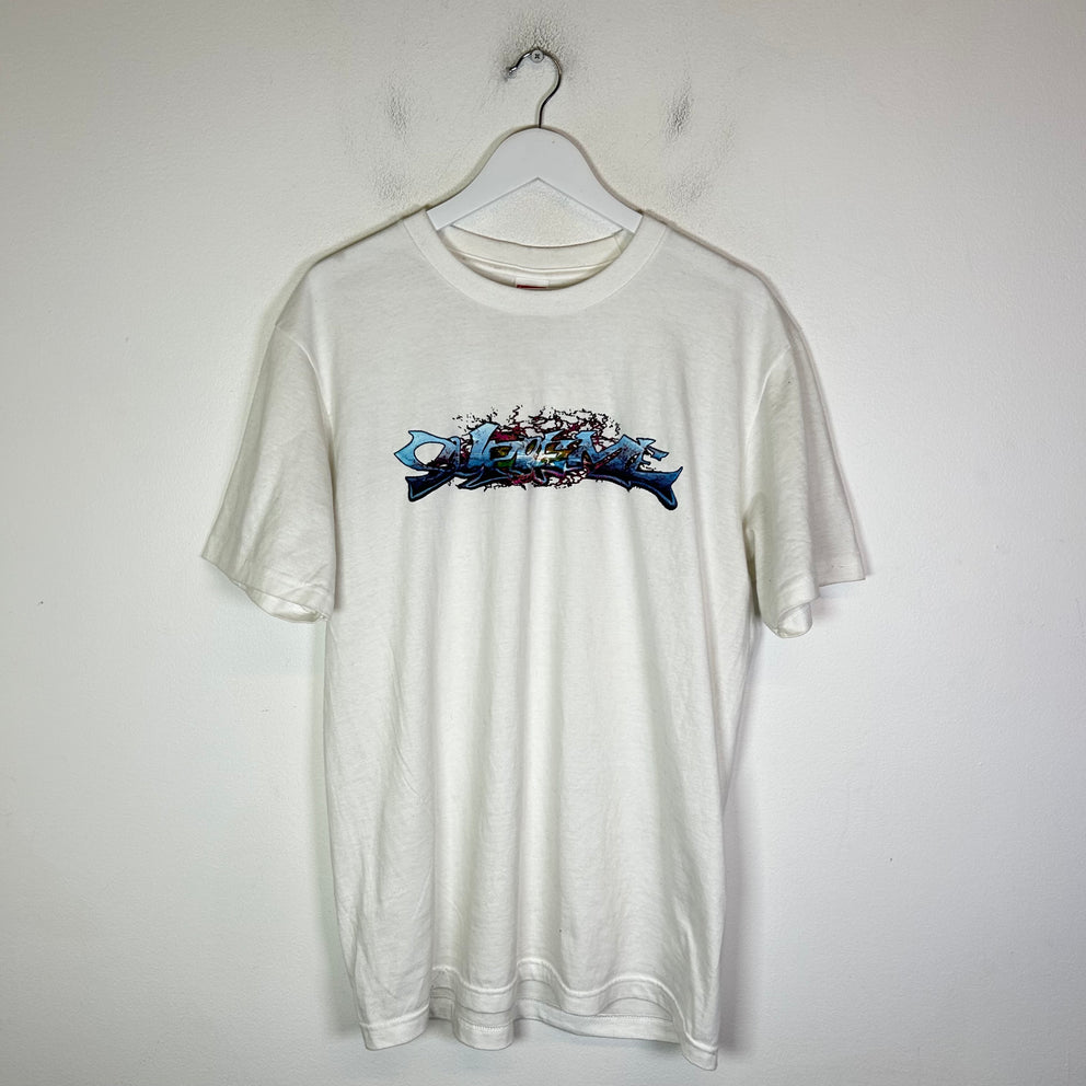 Supreme White Art Dealer Graffiti T-Shirt