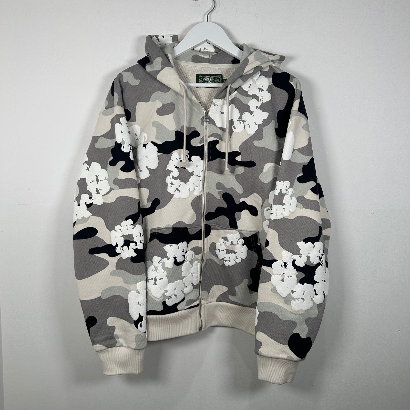 Denim Tears Snow Camo Wreath Zip-Up Hoodie Size M