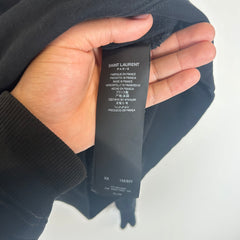 Saint Laurent Black Logo Hoodie Size XS