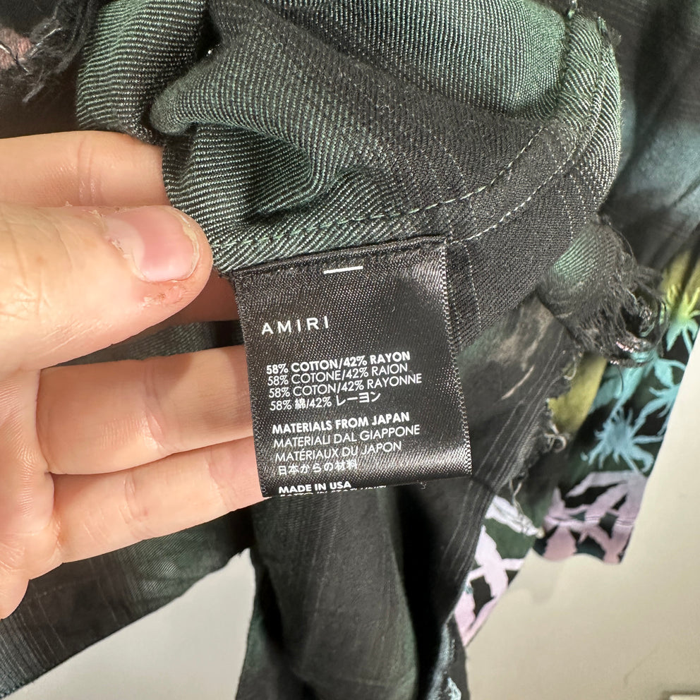 Amiri Striped 'Trees' Logo Flannel Shirt Size M
