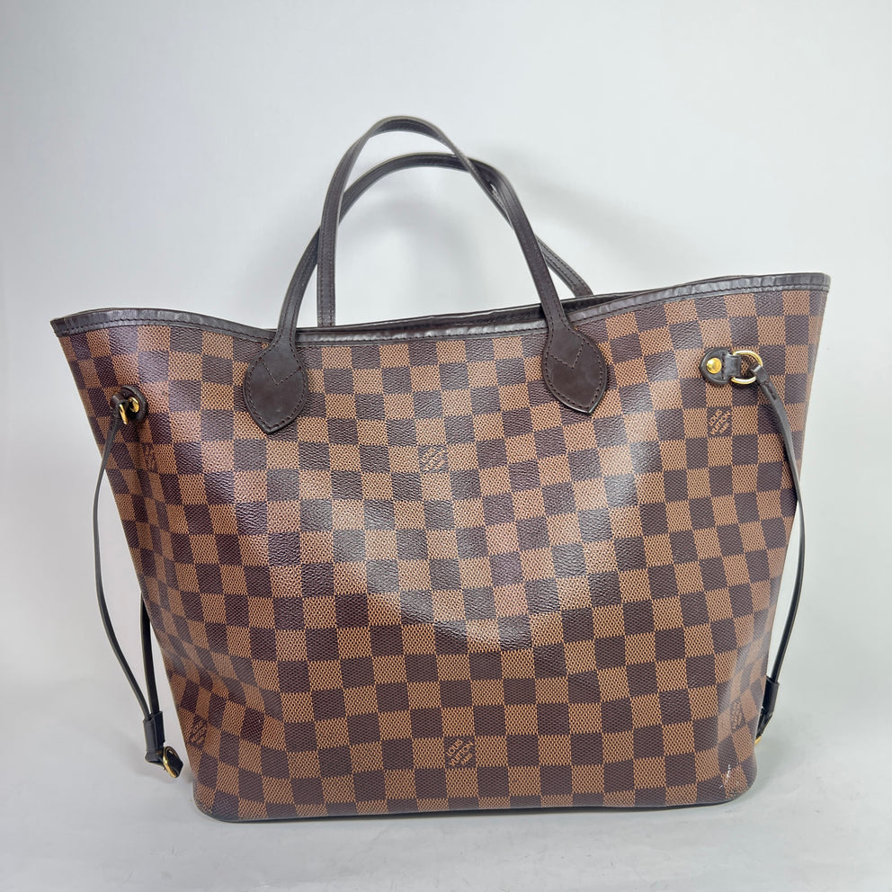 Louis Vuitton Damier Ebene Neverfull MM Toe Bag