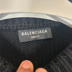 Balenciaga Black BB Laurel Crown Logo Knit Sweater Size XL