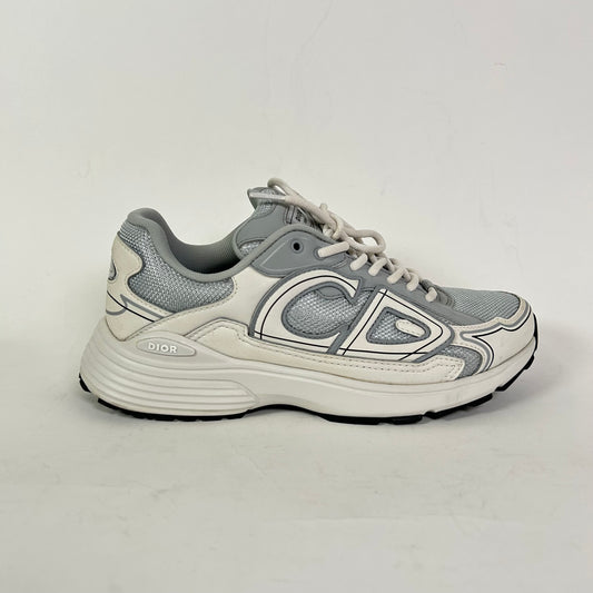 Dior B30 Grey/White Technical Mesh Sneaker Size 40