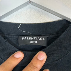 Balenciaga Black Metal Distressed T-Shirt Size 3