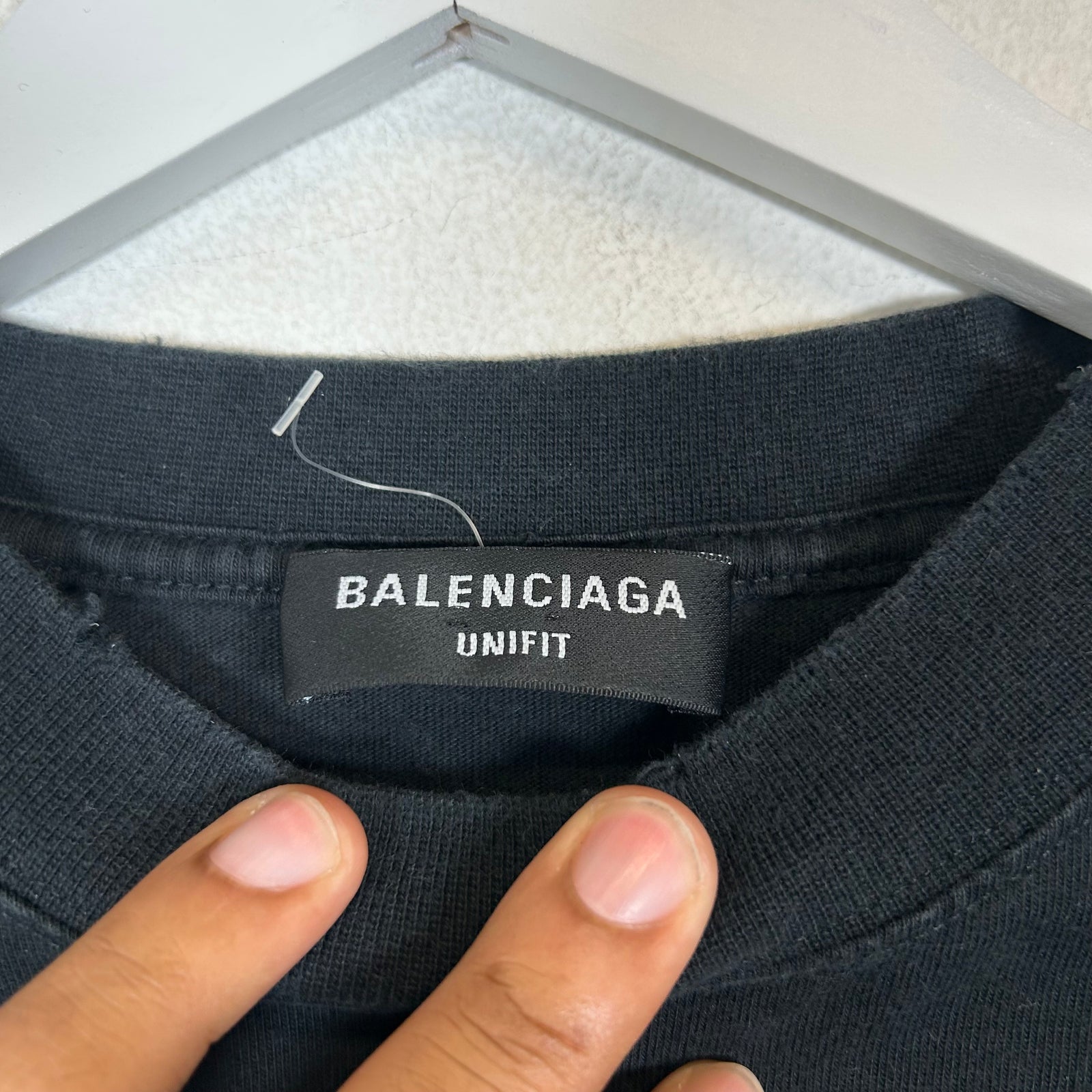 Balenciaga Black Metal Distressed T-Shirt Size 3