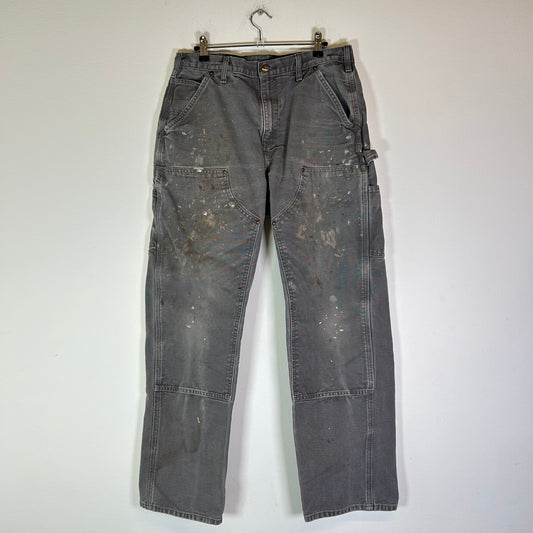 Carhartt Grey Thrashed Double Knee Carpenter Pants