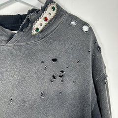 Kapital Distressed Gem Hoodie Size M