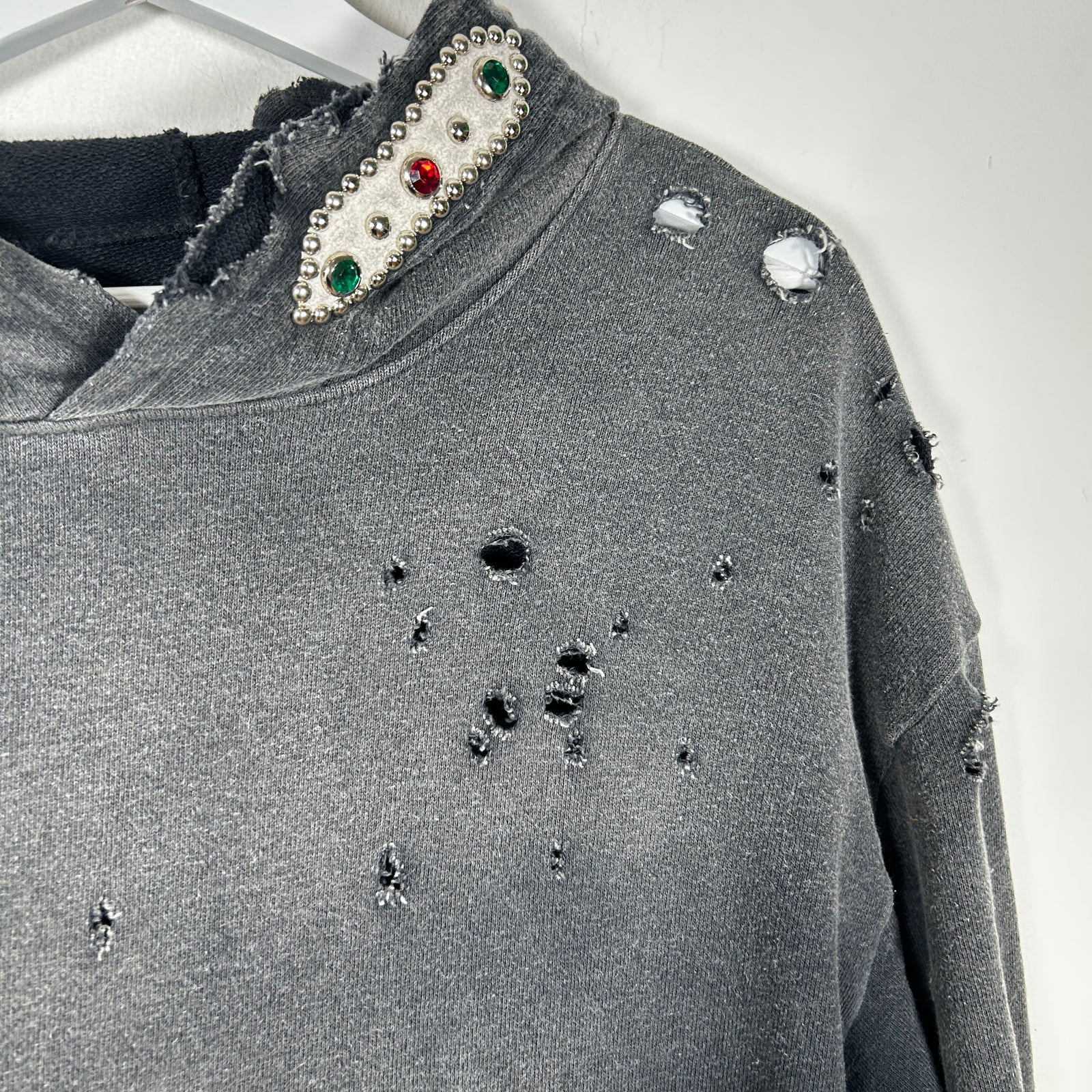 Kapital Distressed Gem Hoodie Size M