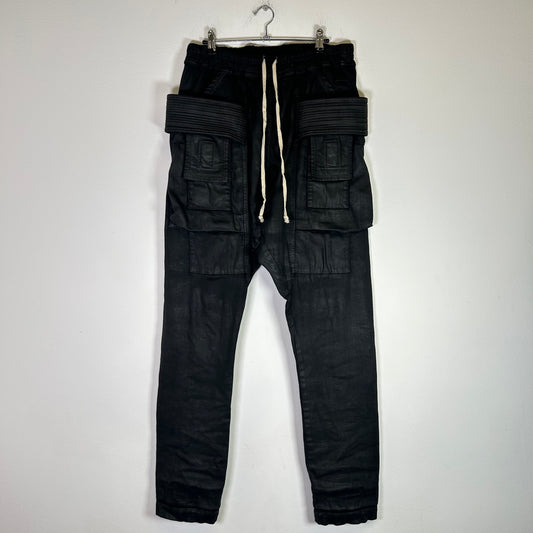 Rick Owens DRKSHDW Waxed Creatch Cargo Pants