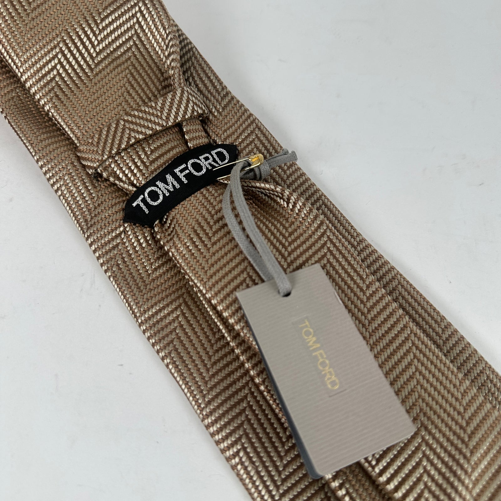 Tom Ford Gold Striped Tie