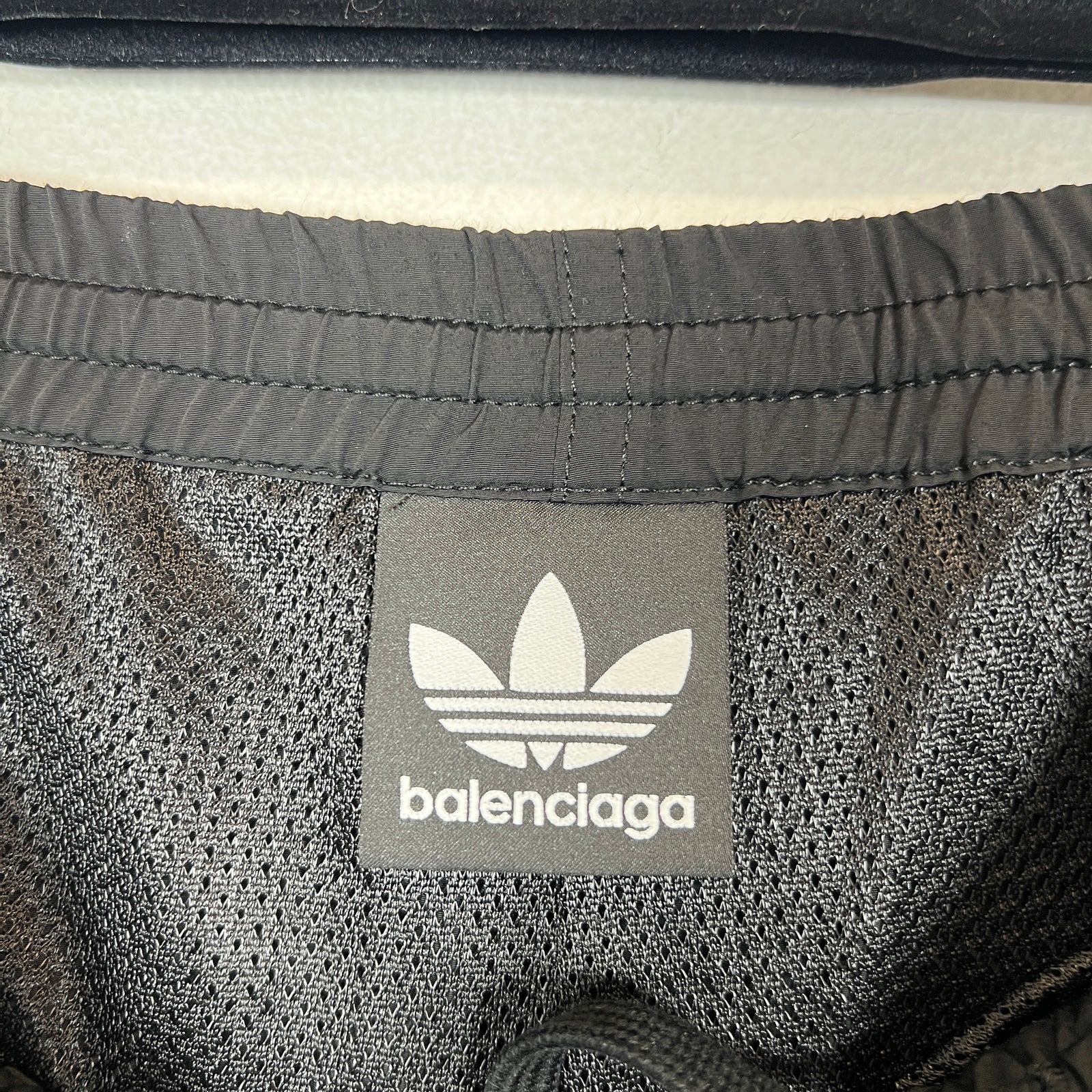 Balenciaga x Adidas Black Striped Nylon Track Pants Size 30