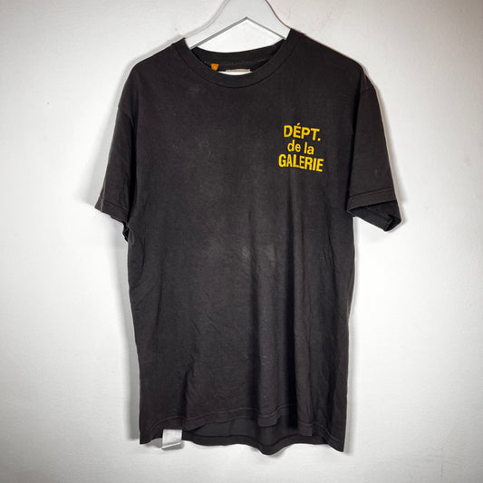 Gallery Dept T-Shirt Yellow Spell-out Logo Size L