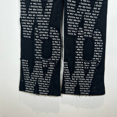 Who Decides War Poem Sweat Pants Size 36