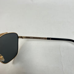 Versace Black/Gold Medusa Aviator Sunglasses