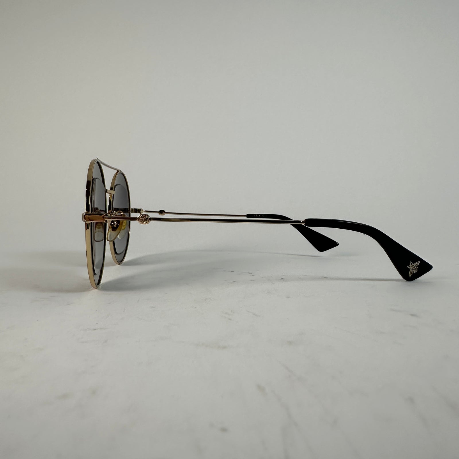 Gucci Gold Frame Circle Lense Glasses