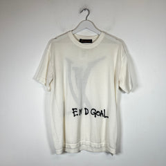 Louis Vuitton x Virgil Abloh White 'End Goal' Intarsia T-Shirt Size S
