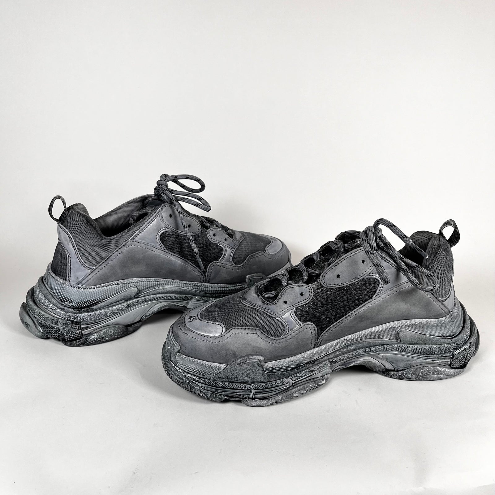 Balenciaga Dyed Grey Triple S Sneaker Size 45