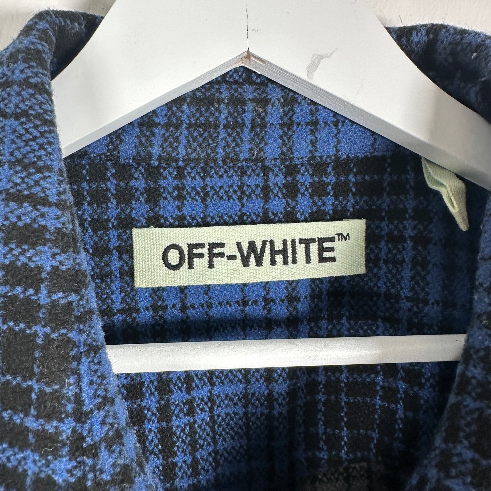 Off-White Patchwork Heavy Wool Flannel Size Large