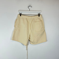 Essentials Cream Logo Sweat Shorts Size S