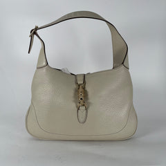 Gucci Vintage Cream Leather Hobo Jackie