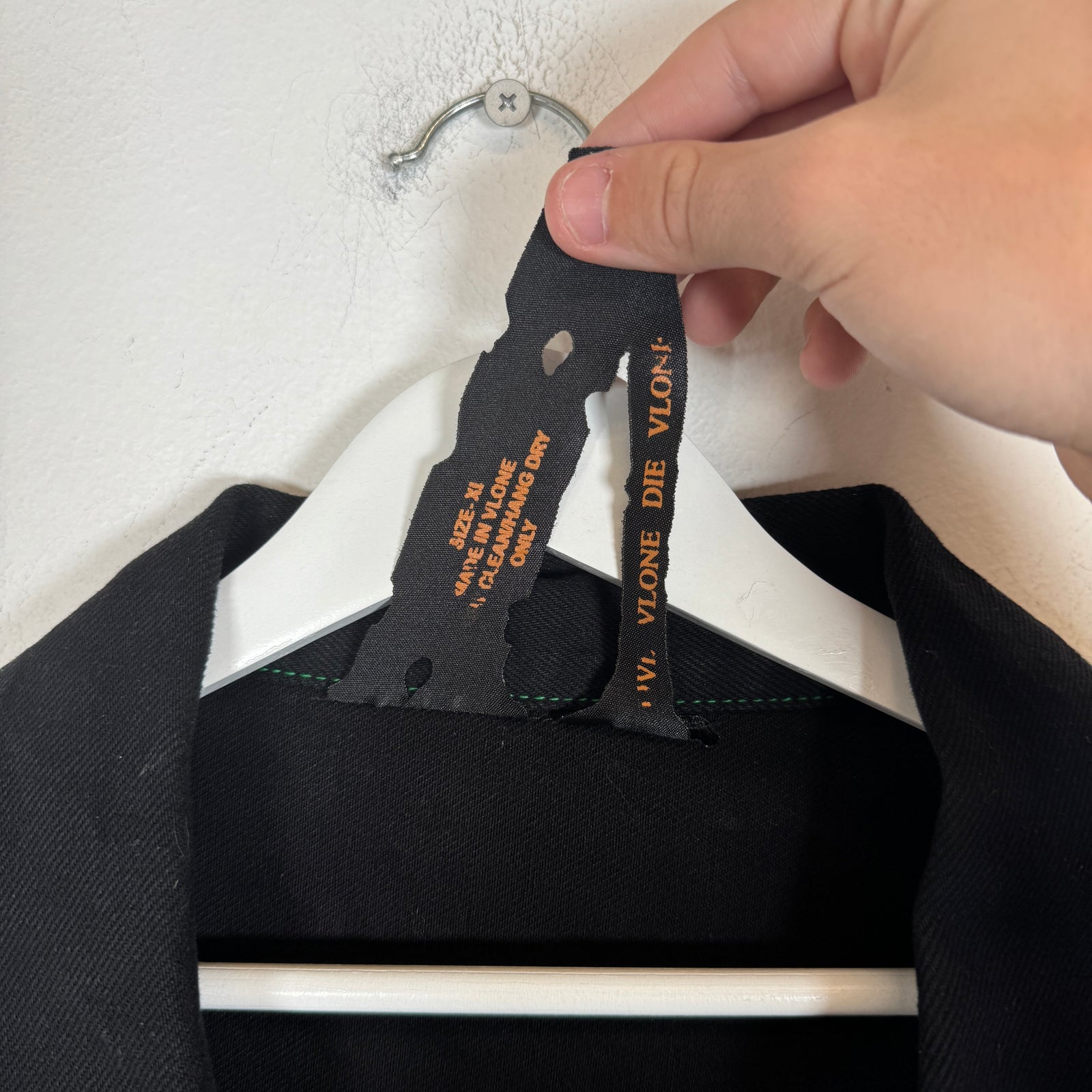 Vlone Black/Green Friends Denim Jacket Size XL