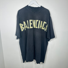 Balenciaga Black 'Tape' T-Shirt Size L