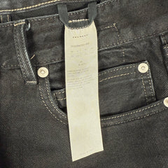 Rick Owens Perfoma Cut Black Denim Jeans Size 33