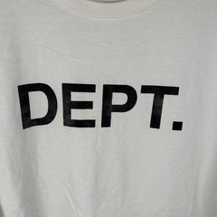 Gallery Dept White 'Dept' T-Shirt Size XL