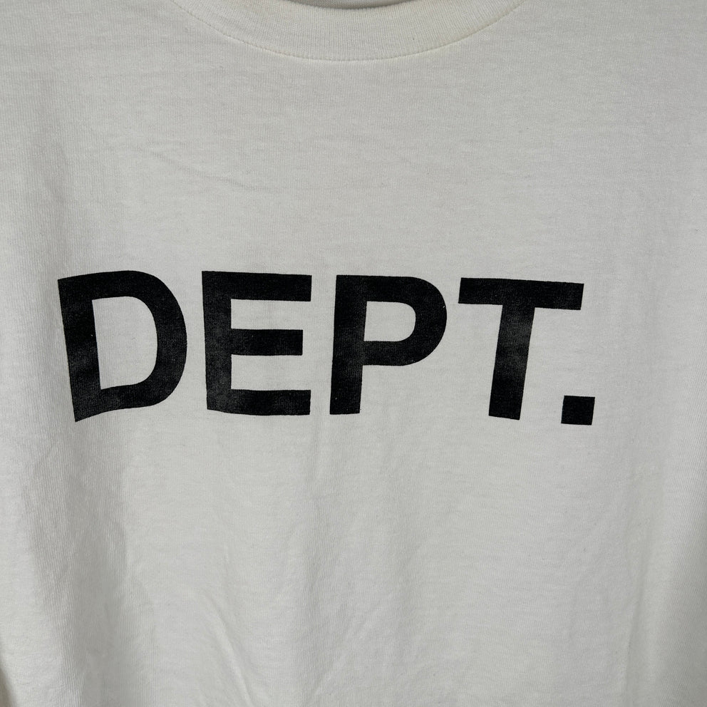 Gallery Dept White 'Dept' T-Shirt Size XL