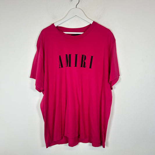 Amiri Pink/Black Logo T-Shirt Size XXL