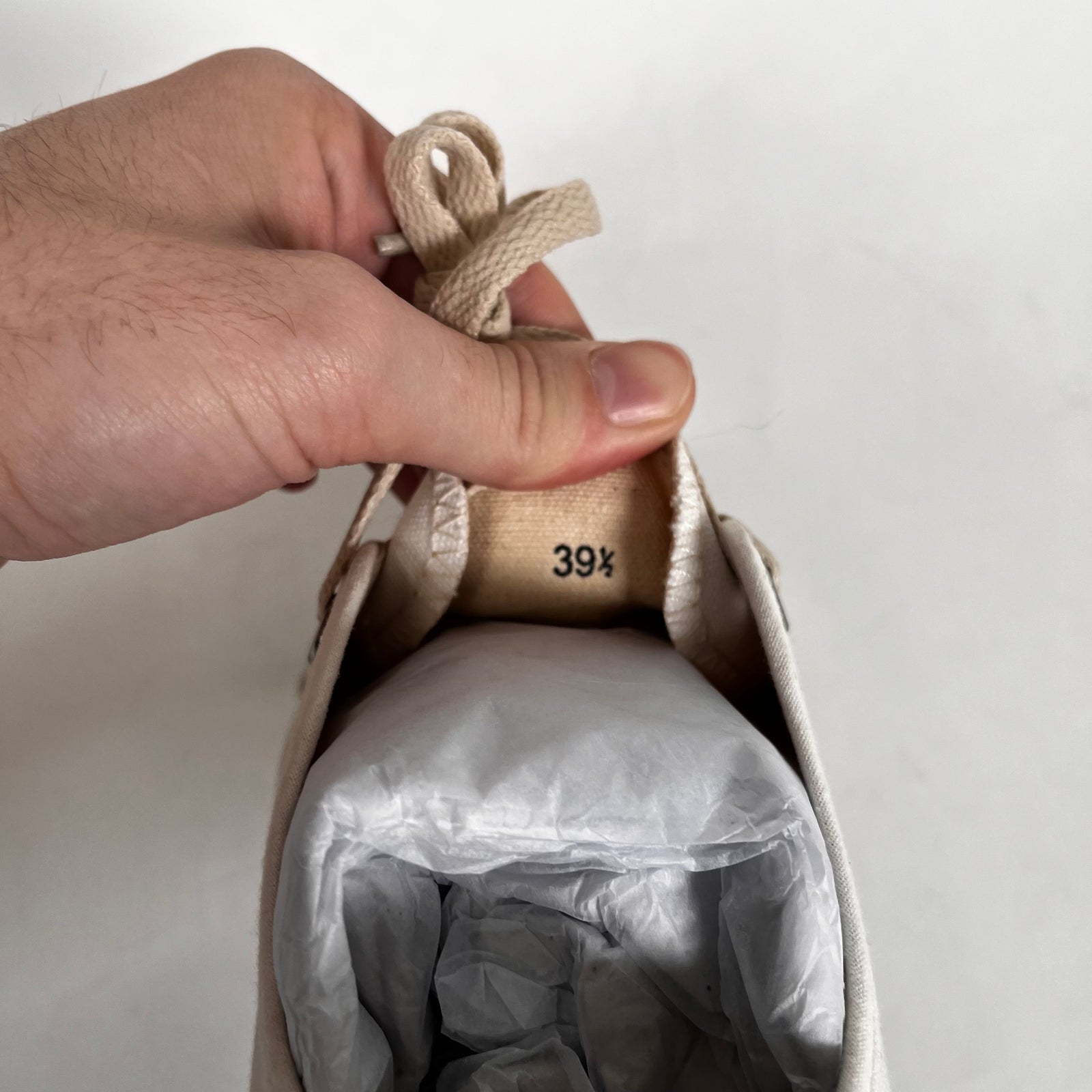 Maison Margiela Tabi Low Top Canvas White Size 39.5
