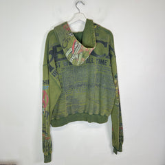 Vale Olive Forever Peace Zip-Up Hoodie Size XL