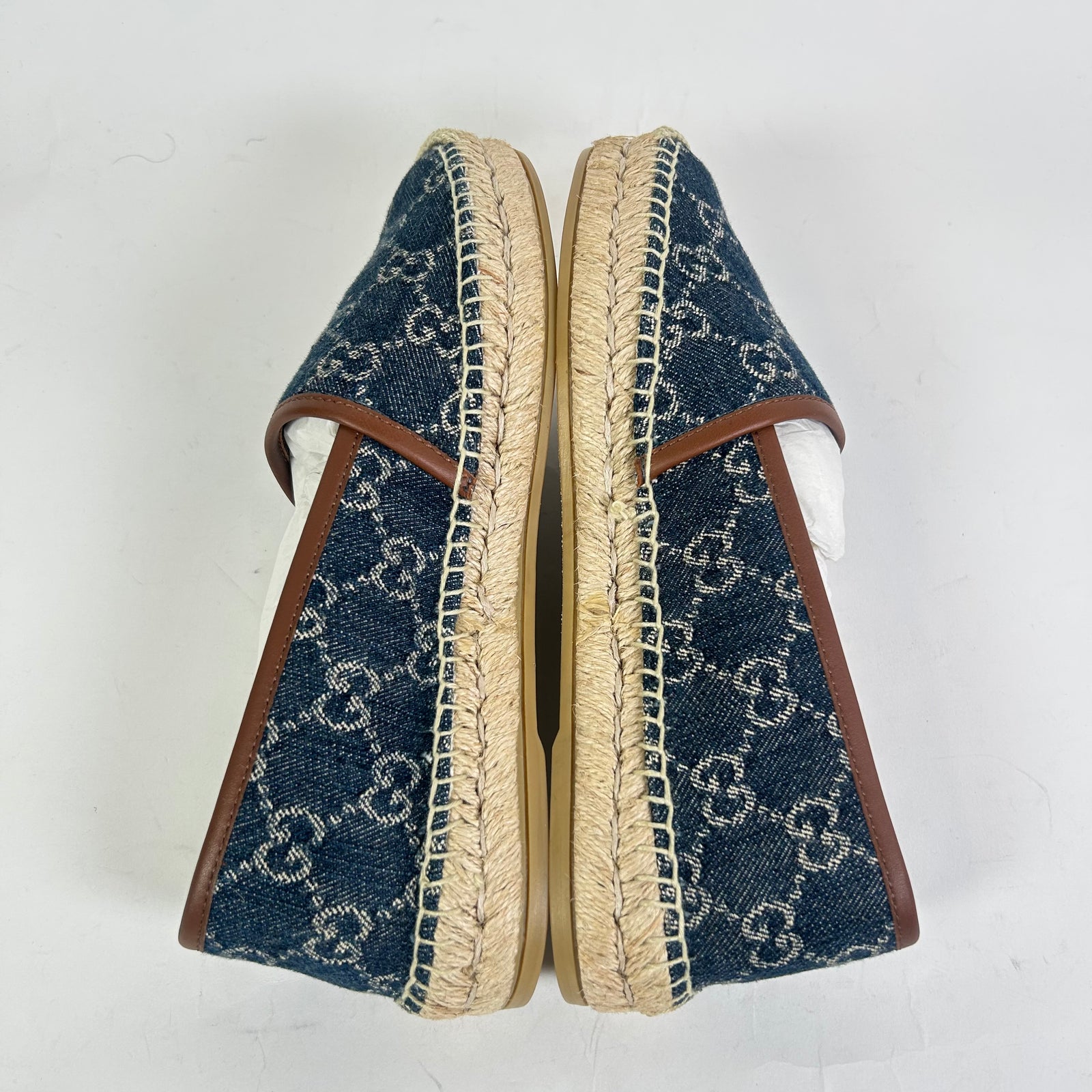 Gucci Blue Denim GG Espadrilles