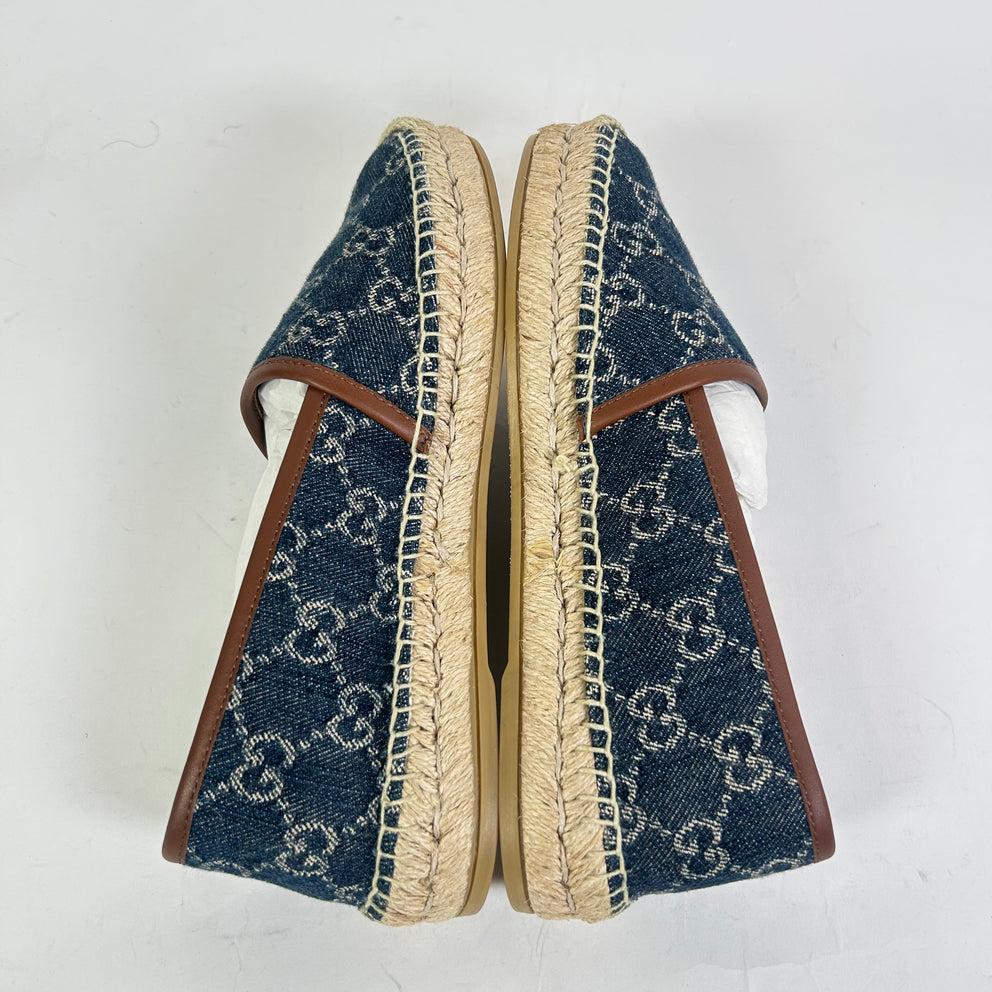Gucci Blue Denim GG Espadrilles