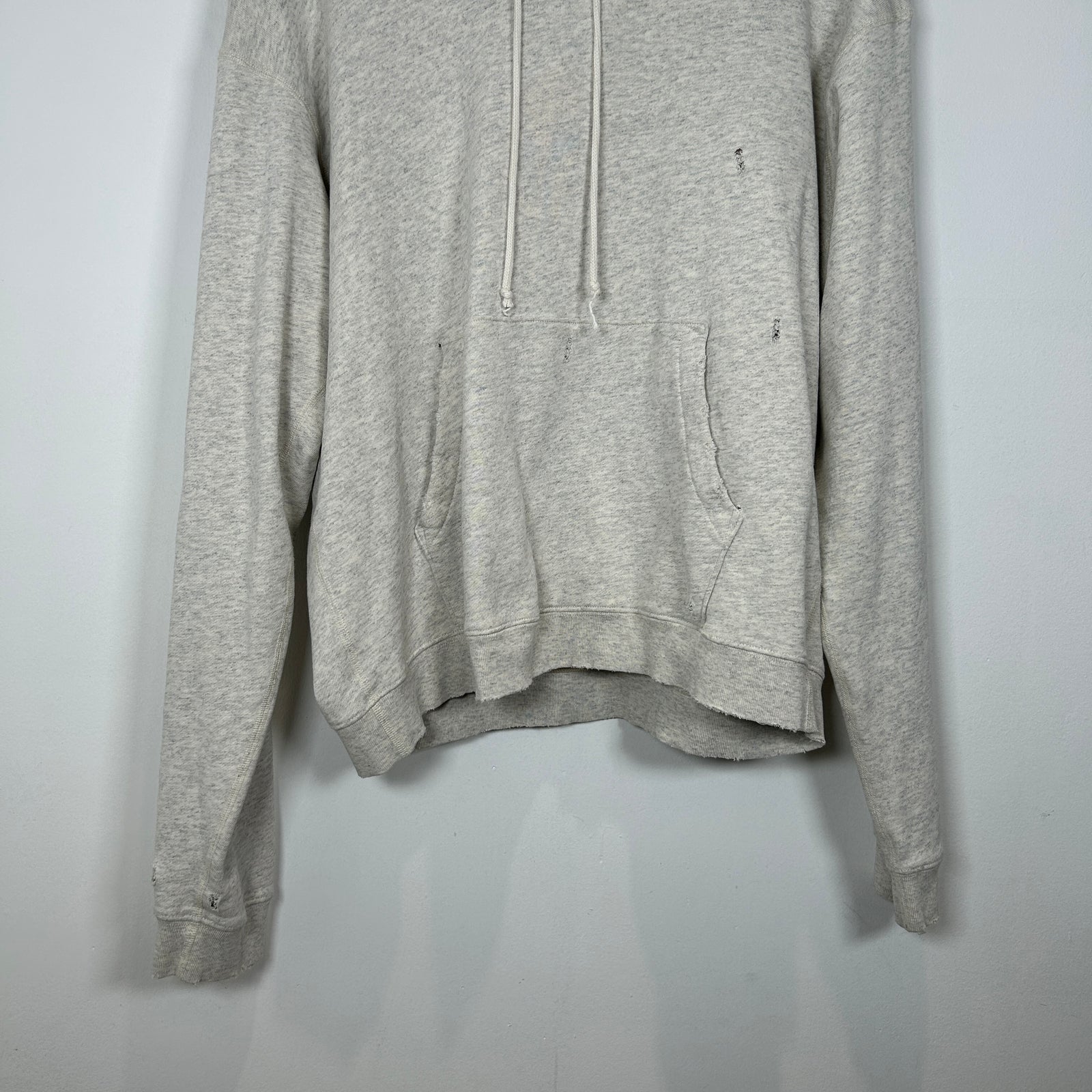 John Elliot Distressed Grey Hoodie Size L