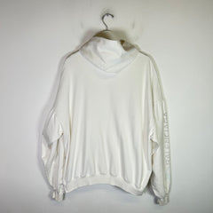 Balenciaga White Faded Surfer Logo Distressed Hoodie Size 1