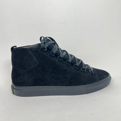 Balenciaga Black Suede Arena Sneakers Size 42