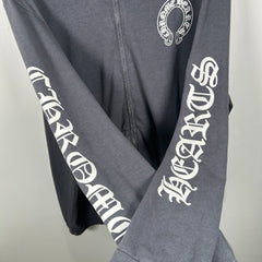 Chrome Hearts Gray Zip Up Hoodie Size XXL