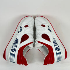 Gucci White/Red Basket Low Sneakers Size 13