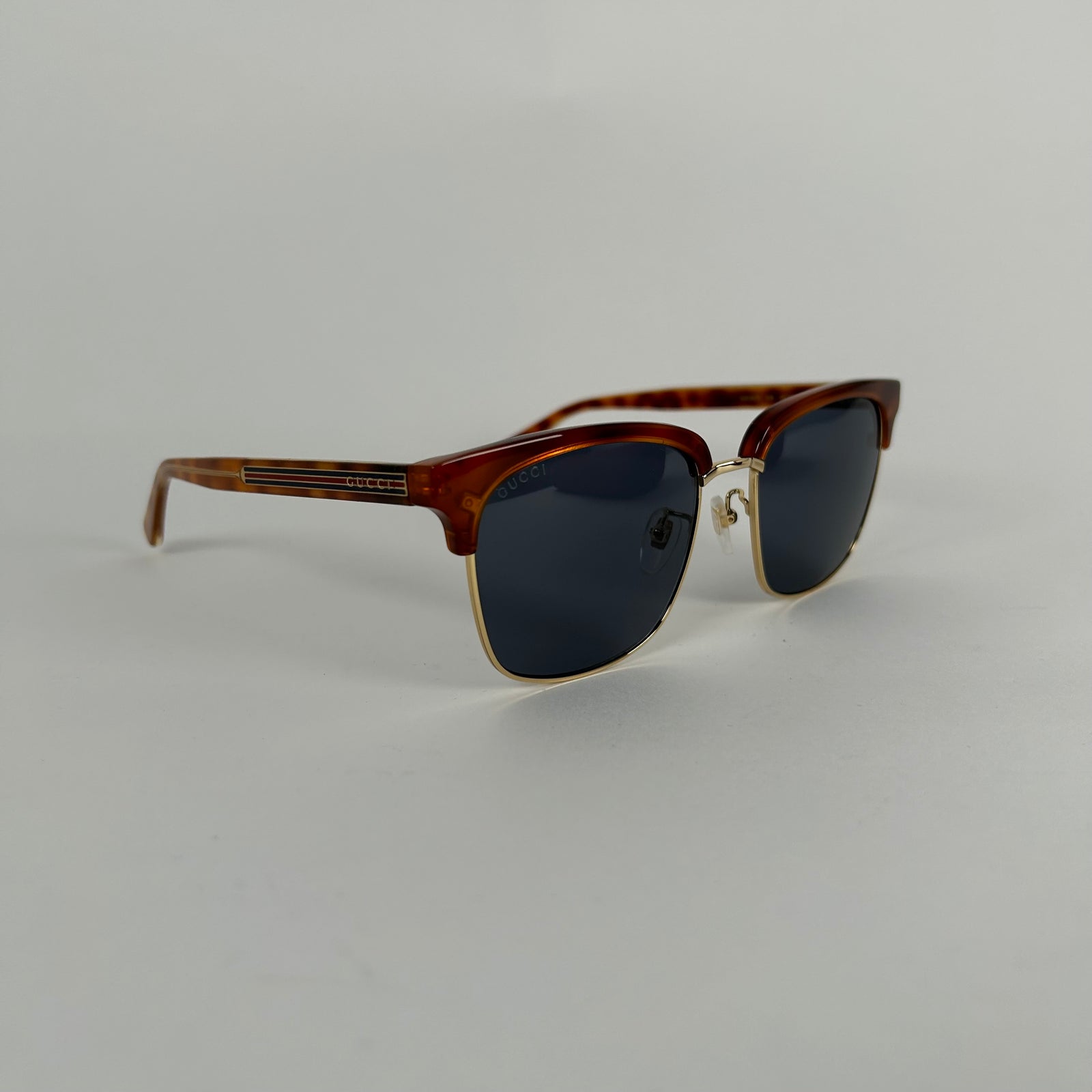Gucci Brown/Gold Clubmaster Sunglasses