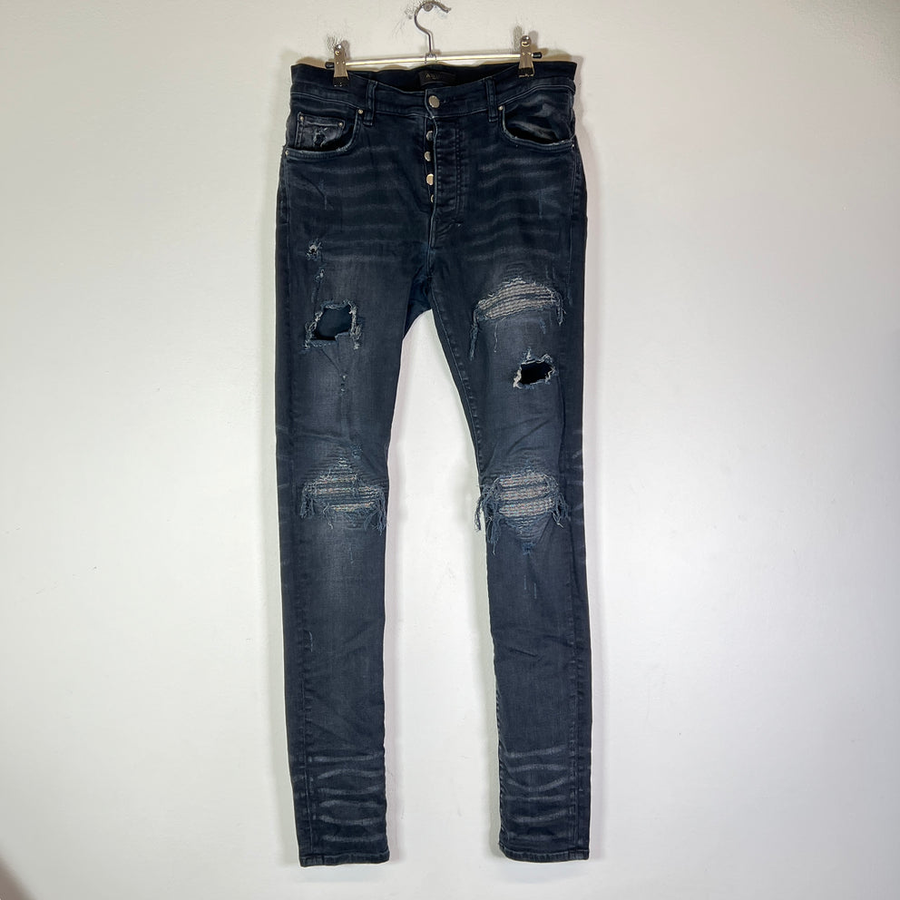 Amiri Black Iridescent Patch MX1 Jeans