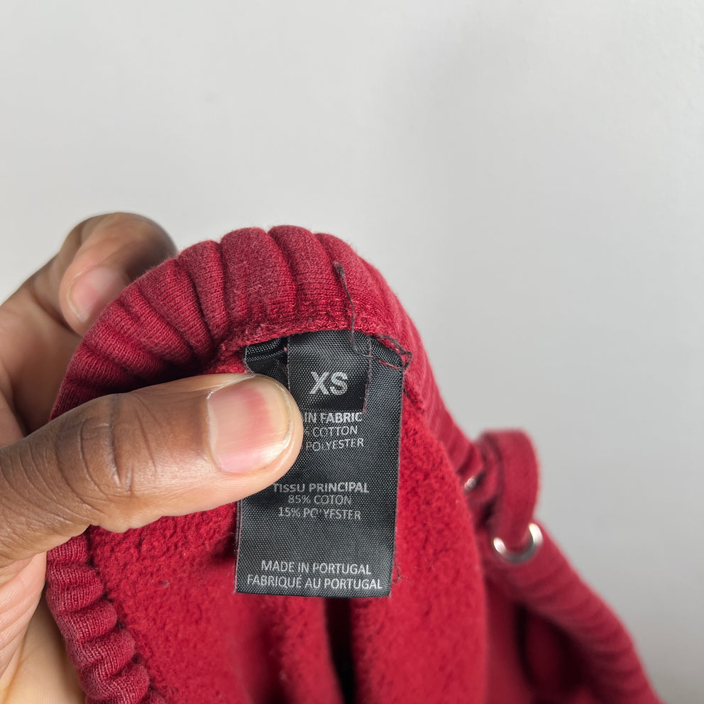 Vetements AW19 Burgundy Spellout Logo Sweatpants Size XS