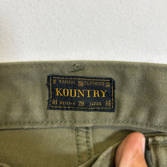 Kapital Olive Okagilly Mexican Tuxedo Bone Chino Pants Size 34