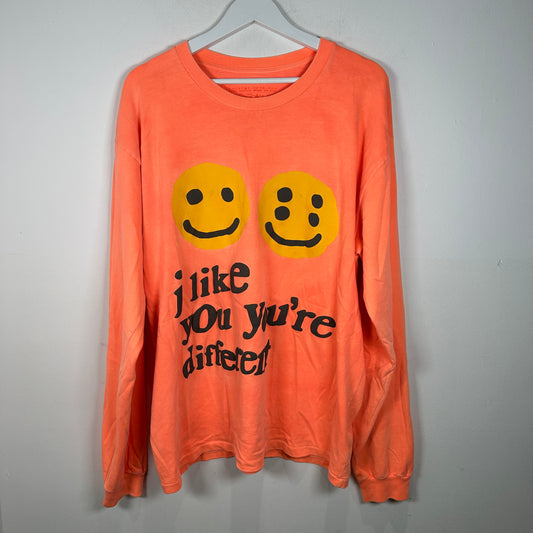 CPFM Orange 'Different' Logo Long-sleeve T-Shirt Size XL