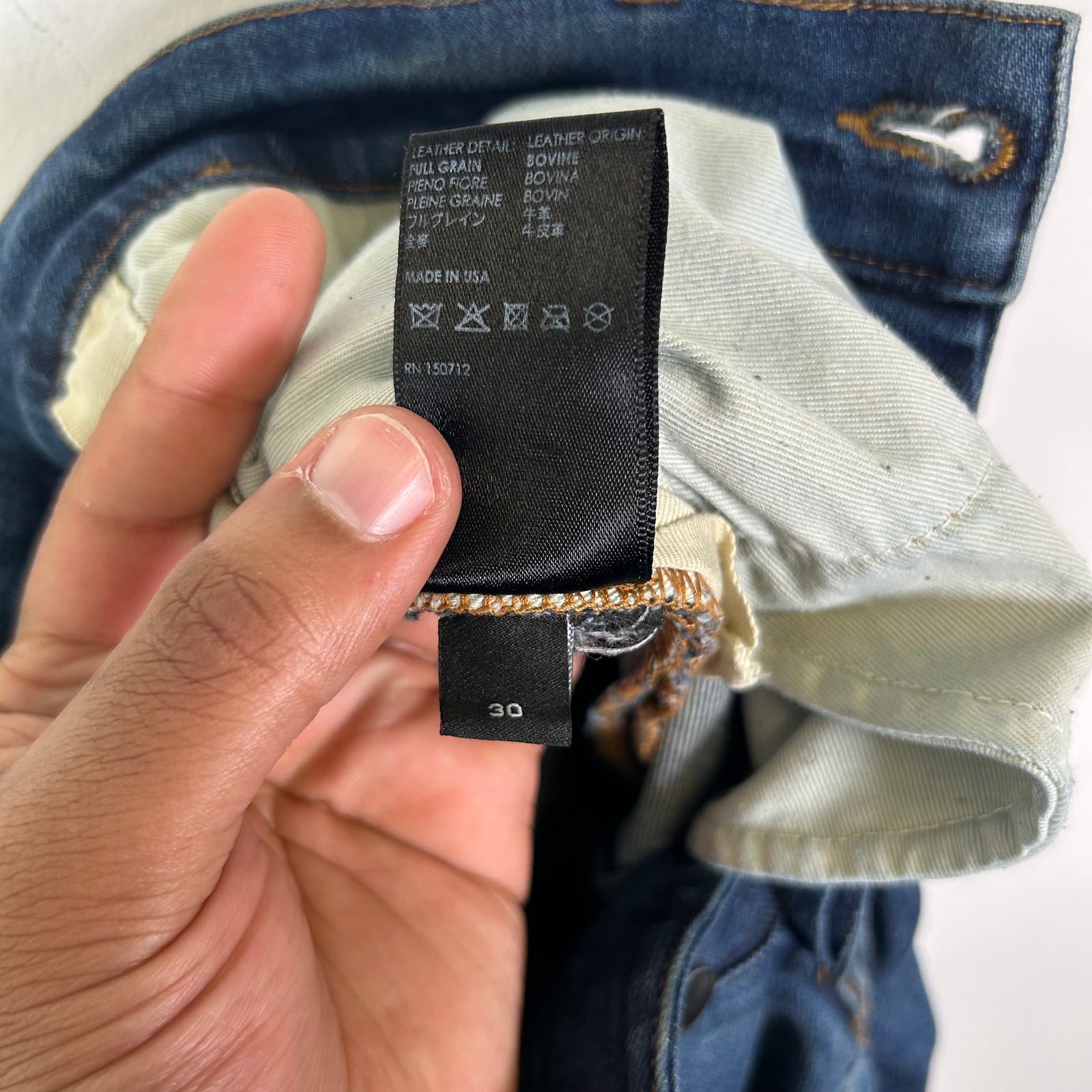 Amiri MX1 Indigo Black Patch Jeans