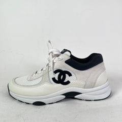 Chanel Interlocking CC Suede Calfskin Grained Leather Runners