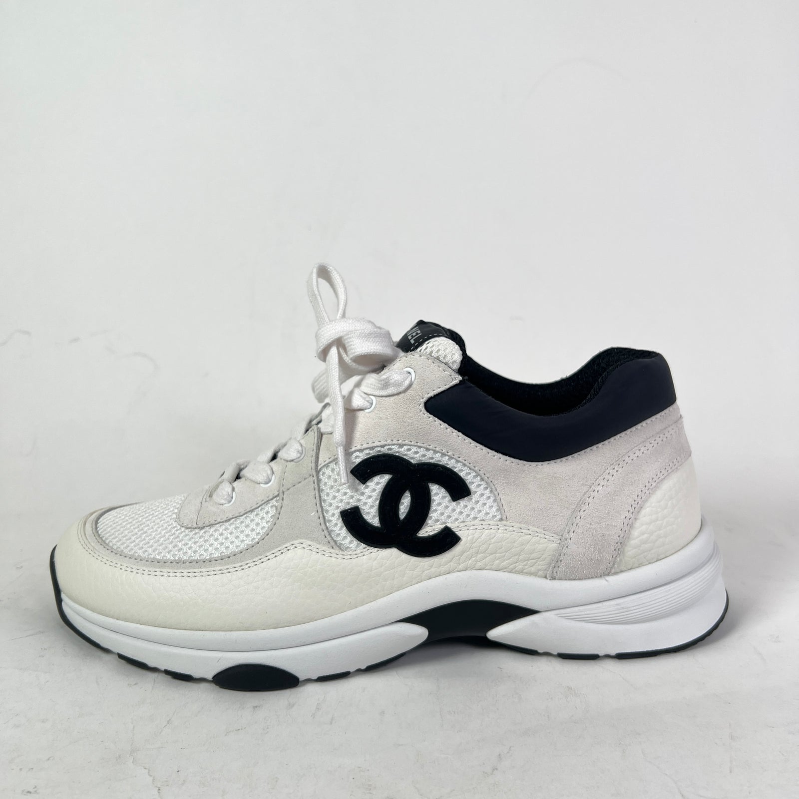 Chanel Interlocking CC Suede Calfskin Grained Leather Runners